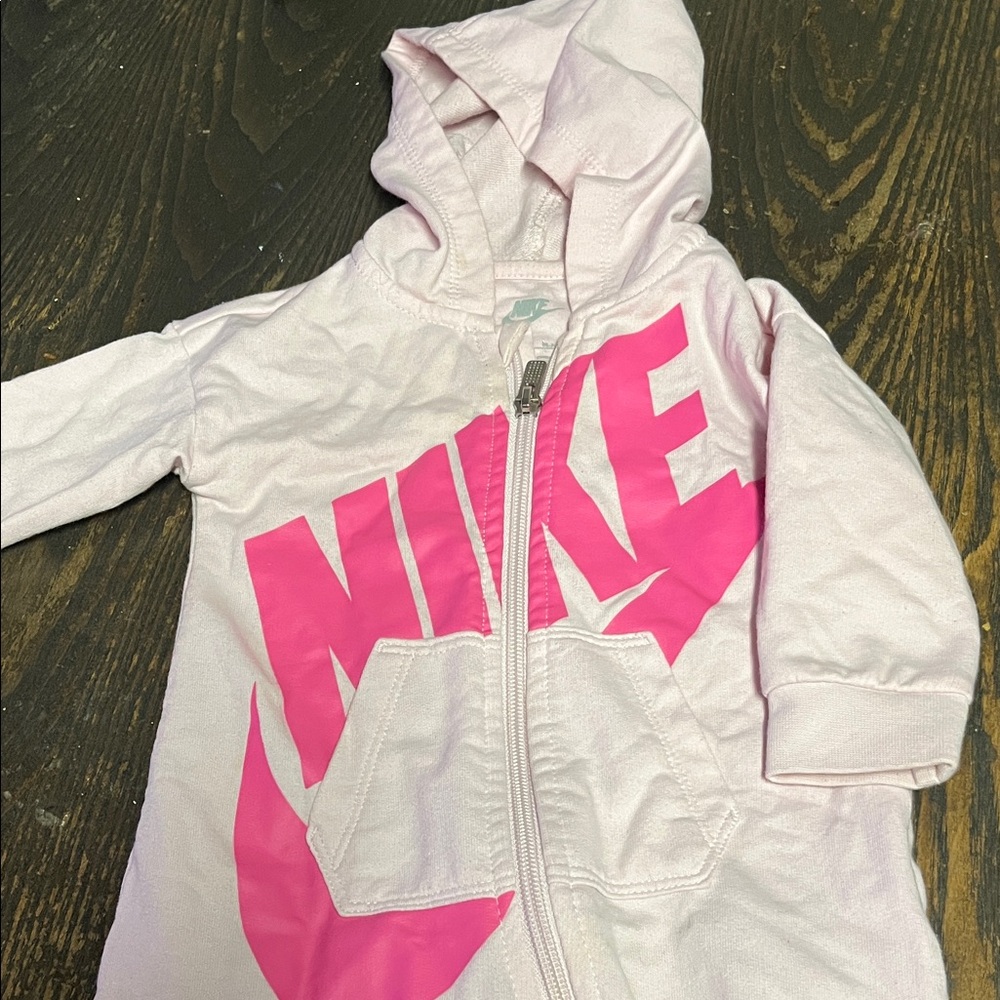 Nike Light Pink Hoodie with Bold Logo